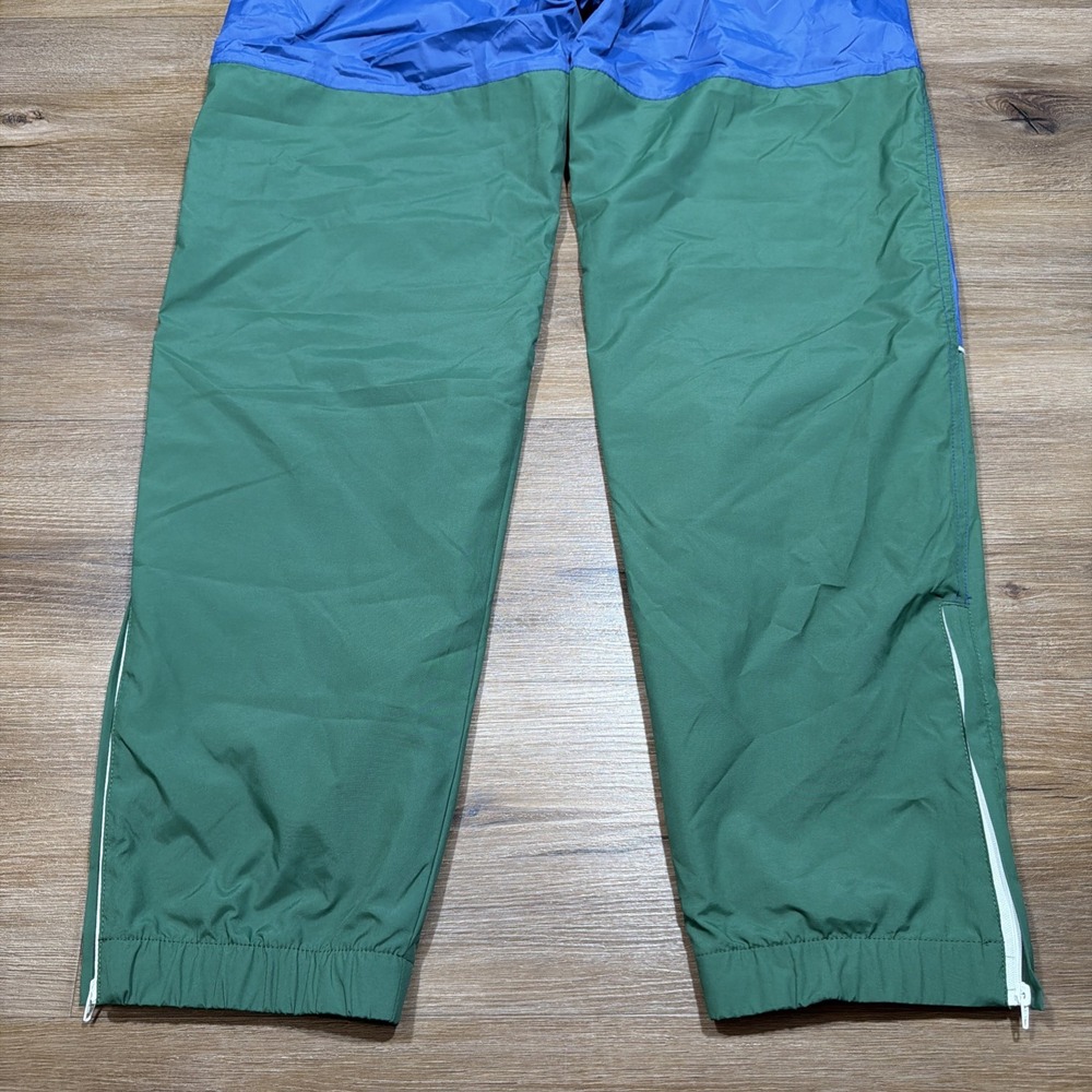 Lacoste LIVE MEDIUM Lined Windbreaker Pants Green Blue Color Block Track Jogger - Picture 12 of 13